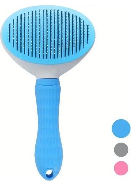 Köpeklerin ve Kedilerin Zahmetsiz Bakımı Için Tek Tıklayın Pet Eptah Farkı - Şamandıra Epilasyon Sülflendirme Slicker Fırçası Otomatik Functcolor: Gri (Yurt Dışından)