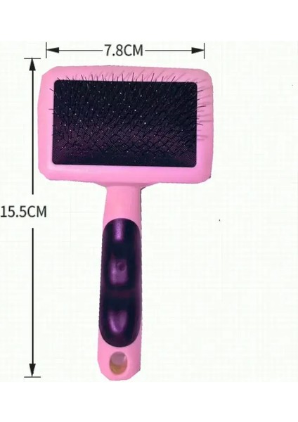 Köpek Tarağı Köpek Tımar Fırçası Masaj Fırçası Evcil Hayvanlar Için Paslanmaz Çelik Taraklar Köpekler Için Saç Knot Açılış Evcil Hayvanlar Aksesuarlar: Pembe (Yurt Dışından)