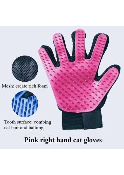 Yeni Silikon Kedi Saçları Eldivenleri Çıkarın Kauçuk Evcil Hayvan Güzelliği Temizleme Tımarlama Etkili Masaj Köpek Tarakları Yüzen Fırça Eldiven Rengi: Sağ Pembe 1 Adet (Yurt Dışından)
