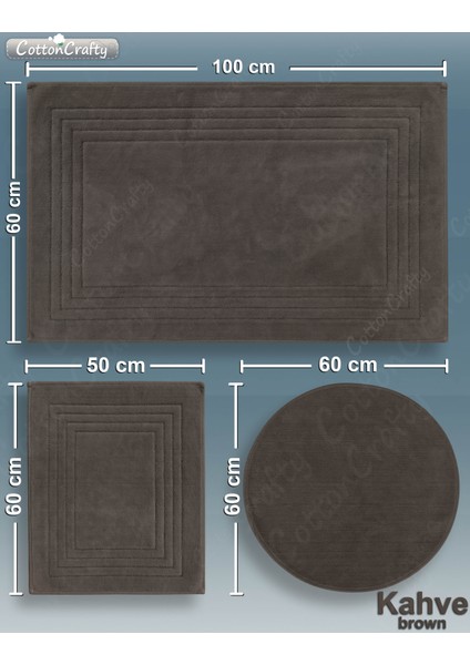 Pamuklu Dokuma Su Emici Banyo Paspas Seti, Banyo Halısı, Vera, 3 Lü Set, Klozet Takım 60X100 - 60X50 - 60X60 fiyatları