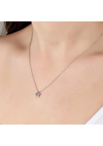 Swarovski Taşlı Gümüş Yıldız Bayan Kolye fiyatları