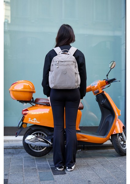 Unisex Suya Dayanıklı Krinkıl Kumaş Çok Gözlü Vizon Laptop Okul ve Sırt Çantası fiyatları