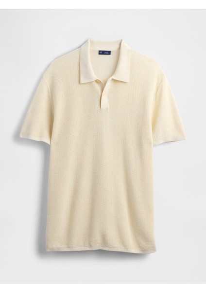 Erkek Açık Kahverengi Dokulu Kroşe Polo T-Shirt modelleri