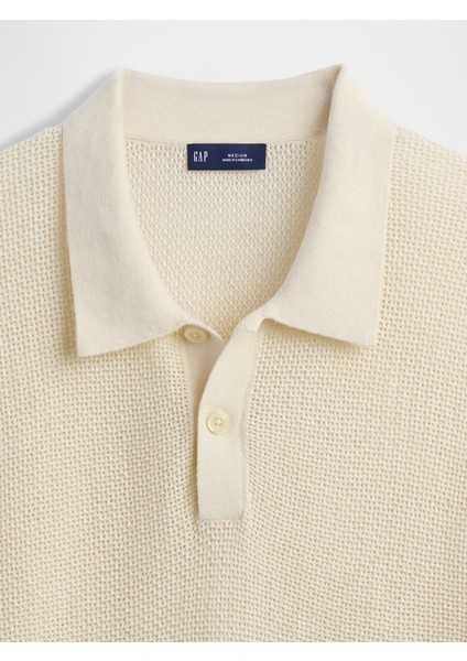 Erkek Açık Kahverengi Dokulu Kroşe Polo T-Shirt fırsatları