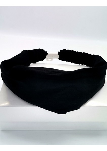 Siyah Lüks Lastikli Bandana