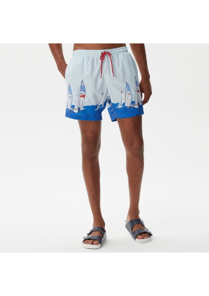 Erkek Mavi Baskılı Deniz Şortu T35213T.43B modelleri