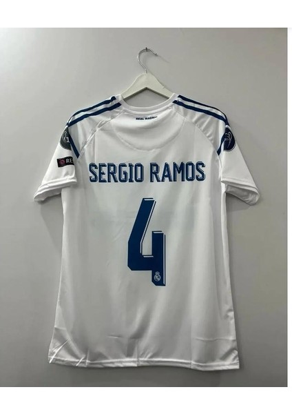 R.e.a.l M.a.d.r.i.d 2018 Kiev Şampiyonlar Ligi Finali Sergio Ramos Yetişkin Forması KISA-KOL-SM11 modelleri
