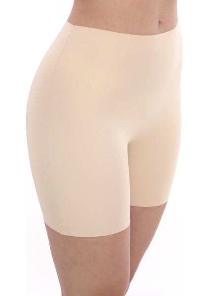 Kadın Yüksek Bel Toparlayıcı Lazer Kesim Korse Şort , Yandan Dikişli Iz Yapmaz Korse Şort