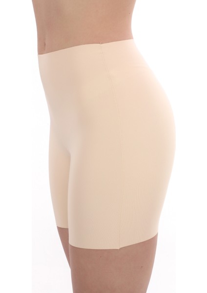 Kadın Yüksek Bel Toparlayıcı Lazer Kesim Korse Şort , Yandan Dikişli Iz Yapmaz Korse Şort fırsatları