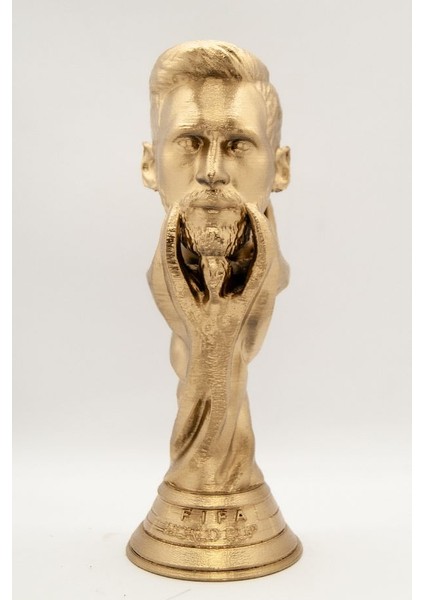 Flexıs We Make It Possıble For You Isminize Özel Ballon Dor 15 cm ve Messi Dünya Kupası