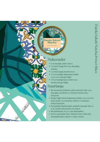 Mastic Gum Matcha - Damla Sakız Aromalı Matcha, 50 gr indirimleri