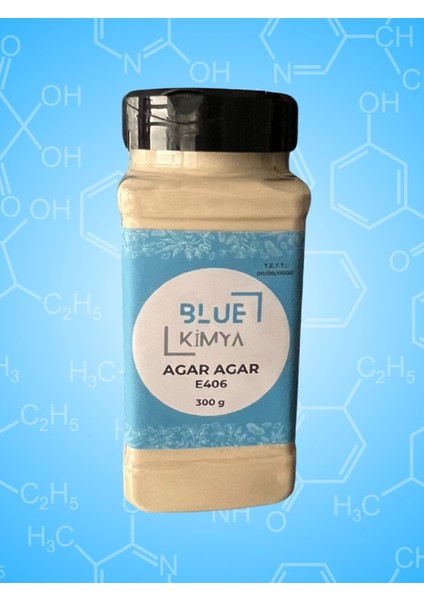 Bitkisel Jelatin 300 gr - Agar Agar E406 (Gıda Kalite) - Kolay Kullanım
