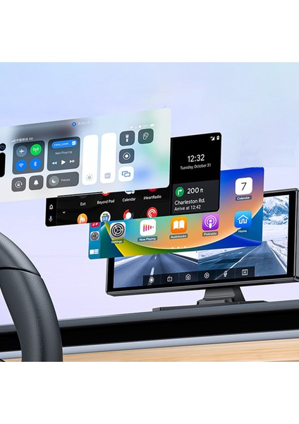 KM19 10.26inç Bt 5.2 Wifi Fm Aux Airplay ve Android Auto