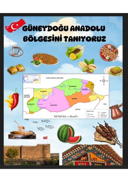 Bölgelerimizi Tanıyalım, Akdeniz Bölgesi, Ege Bölgesi, Marmara Bölgesi, Karadeniz Bölgesi, Güney Dogu Anadolu Bölgesi, Okul Etkinlik Kumaş Arka Fon 150X200 fırsatları