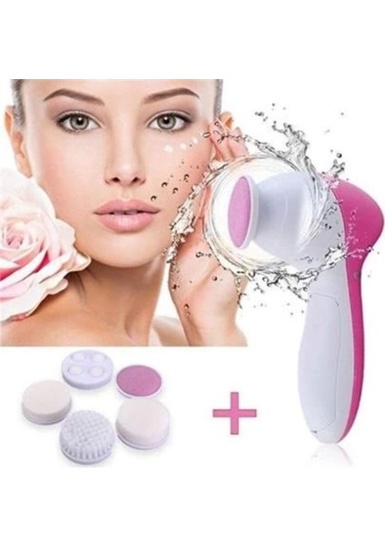 Pilli Yüz ve Vücut Temizleme Cihazı, Siyah Nokta ve Peeling Fırça Seti