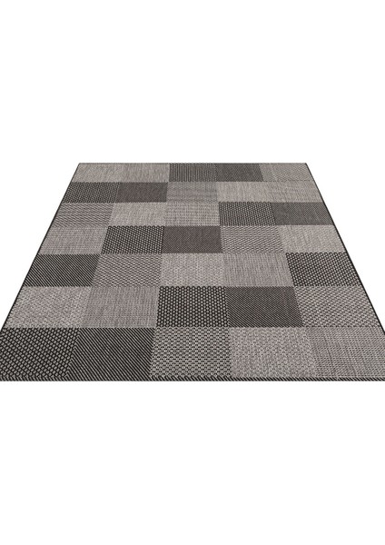 Mono Mno 01 D.grey Koyu Gri Antrasit Kaymaz Tabanlı Kilim