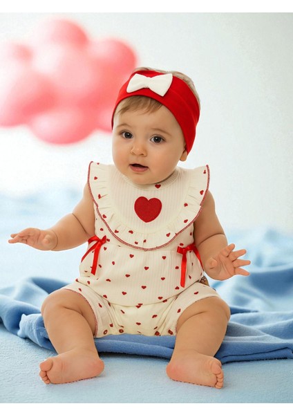 Luvvera Baby Kalpli Kız Bebek Tulum Takımı- 2 Parça (Tulum + Saç Bandı)