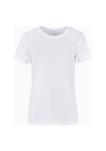 Kadın Detay Logolu T-Shirt - Beyaz