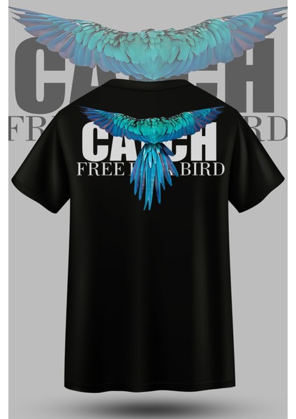 Bluebird Sırt Baskılı Unisex T-Shirt/tişört - Tüm Yaş Grupları