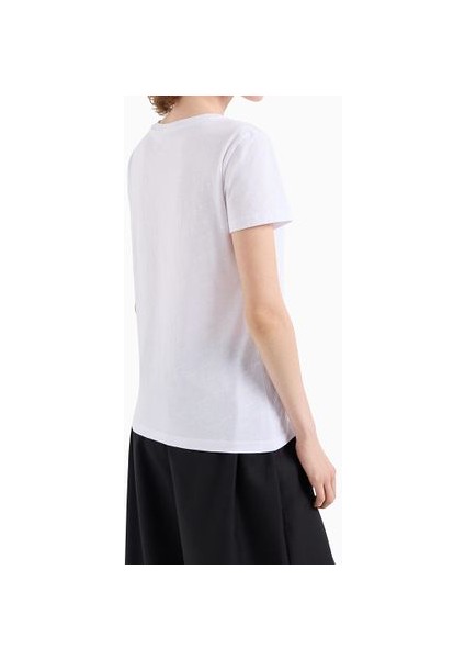 Kadın Detay Logolu T-Shirt - Beyaz modelleri