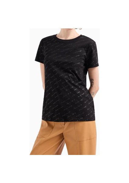 Kadın Detay Logolu T-Shirt - Siyah fiyatları