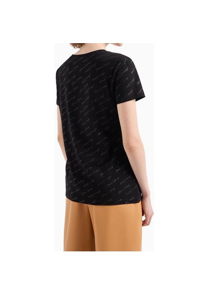 Kadın Detay Logolu T-Shirt - Siyah modelleri