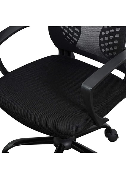 Songmıcs Ergonomik Ofis Sandalyesi - 360° Döner, Nefes Alabilir File Sırtlık, Sallanma Özellikli, 120 kg Taşıma Kapasiteli, Siyah