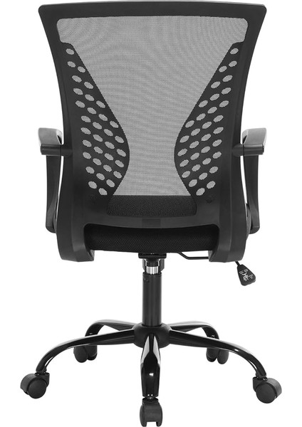 Songmıcs Ergonomik Ofis Sandalyesi - 360° Döner, Nefes Alabilir File Sırtlık, Sallanma Özellikli, 120 kg Taşıma Kapasiteli, Siyah