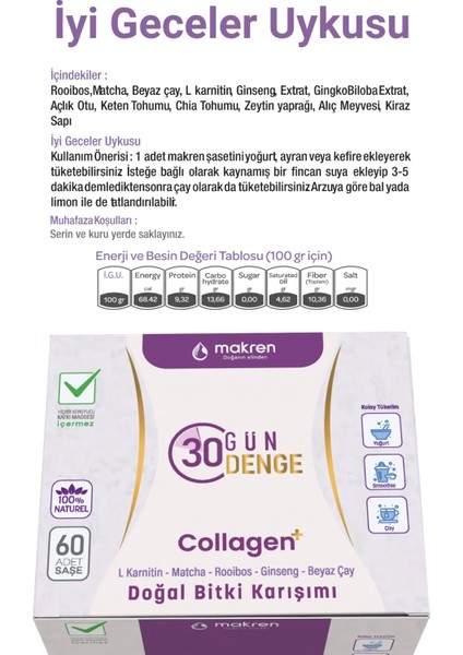 30 Gün Denge Karışık Bitki Çayı 60 Şase modelleri