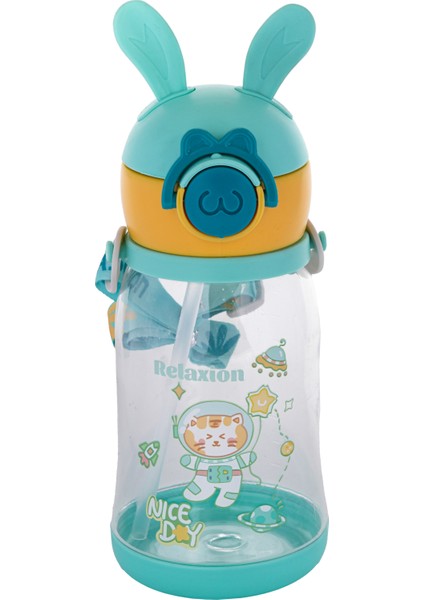 , Kulaklı, Boyun Askılıklı, Ithal Lüx Yeşil Matara/suluk 600 ml (444)