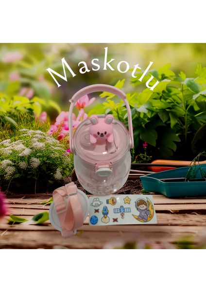 , Maskotlu, Hediyeli, Boyun Askılıklı, Ithal Lüx Pembe Matara/suluk 1100 ml (450) fiyatları