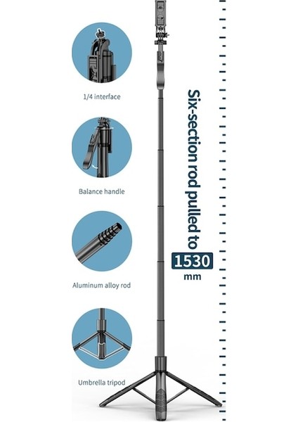 L16 Katlanabilir Bluetooth Tripod Selfie Çubuğu fırsatları