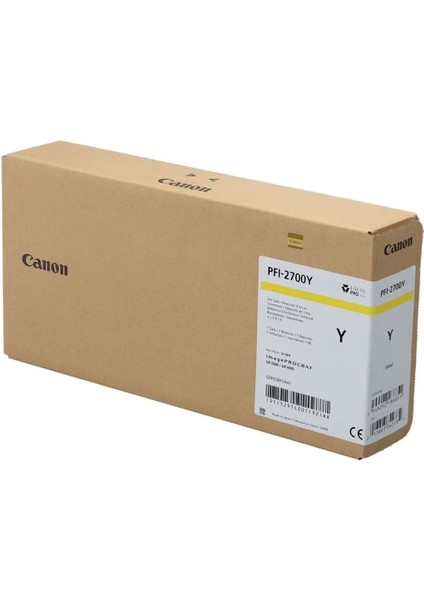 PFI-2700 Y (Yellow) Sarı Orijinal Mürekkep Kartuş 700 Ml. (5291C001)