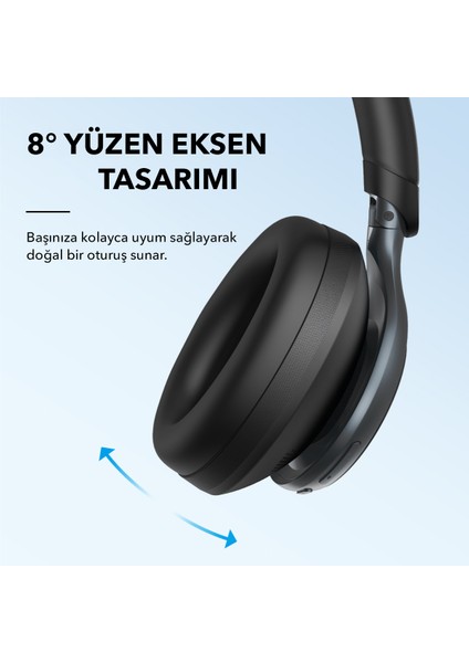 Soundcore Space One Kablosuz Kulaküstü Kulaklık - 40 Saat Oynatma Süresi - Anc - Bluetooth 5.3 -Aı Destekli 3 Mikrofon - Pembe