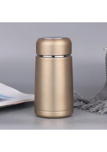 320ML Mini Sevimli Kahve Vakum Şenlikleri Termos Paslanmaz Çelik Seyahat Içecek Su Şişesi Termozlar ve Kur Kapasite: 320ML/RENK: Altın (Yurt Dışından)