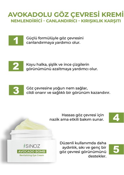 Avokado Bomb - Nemlendirici Canlandırıcı Göz Çevresi Bakım Kremi 15 ml fiyatları