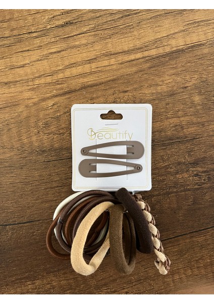 Kadın Kız Çocuk Çıtçıt Lastik Toka Seti Çıtçıtlı Toka 2 Adet Çıtçıt 10 Adet Lastik Toka
