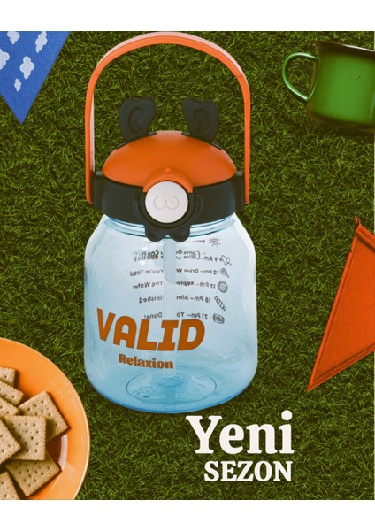 Hediyeli, Ithal Lüx Kulaklı Yeşil-Turuncu Matara/suluk 1100 ml (446) fiyatları