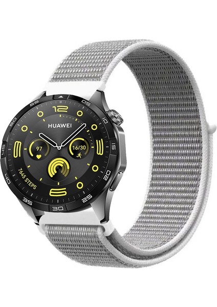 Huawei Watch Gt4 46MM Uyumlu Kordon Kumaş Desenli Cırt Cırtlı Spor Kayış
