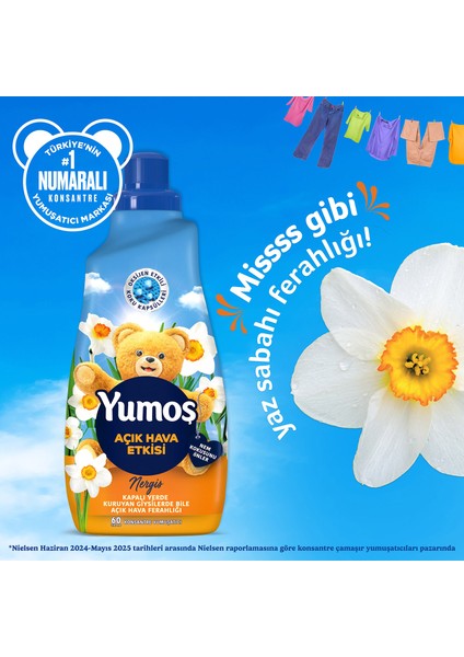 Açık Hava Etkisi Konsantre Çamaşır Yumuşatıcısı Nergis 1440 ml 60 Yıkama X1 fırsatları