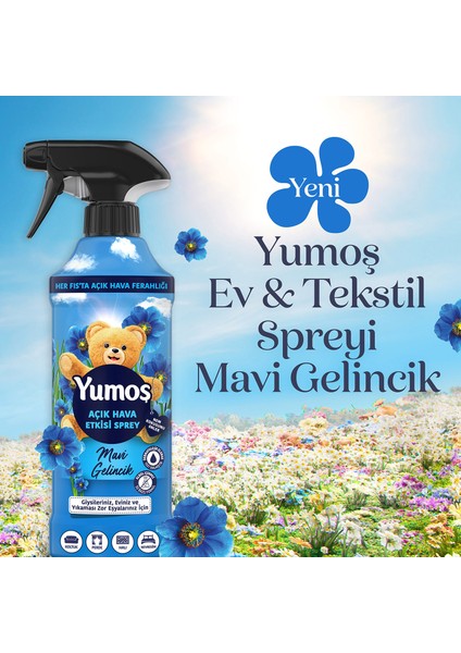 Açık Hava Etkisi Sprey Yıkanması Zor Eşyalar Için Giysi Spreyi Mavi Gelincik 430 ml X1
