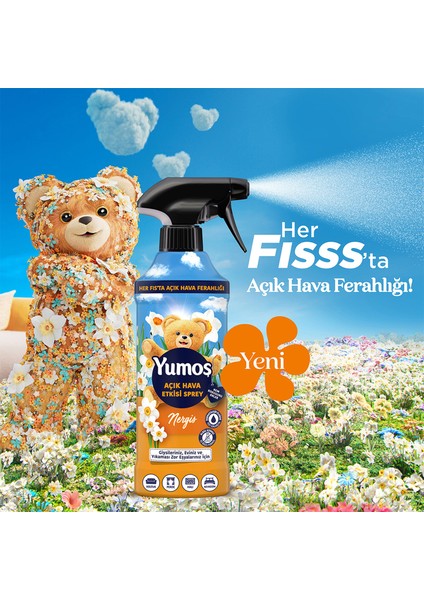 Açık Hava Etkisi Sprey Yıkanması Zor Eşyalar Için Giysi Spreyi Nergis 430 ml X2
