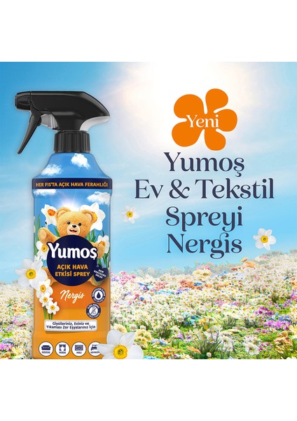 Açık Hava Etkisi Sprey Yıkanması Zor Eşyalar Için Giysi Spreyi Nergis 430 ml X2