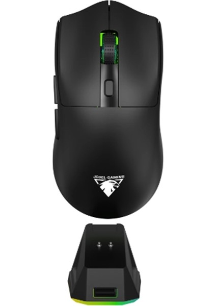 WD139 Şarjlı Standlı Bluetooth + 2.4ghz Dongle 1600DPI Ultra Hafif Şarjlı Oyuncu Mouse Kablosuz Oyuncu Faresi Siyah