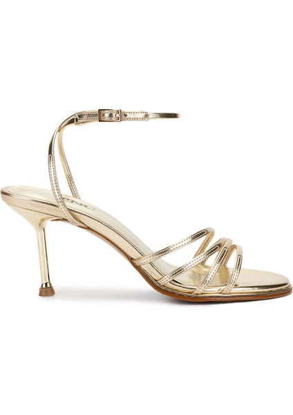 Kadın Hakiki Deri Dore Topuklu Ayakkabı 1135 1006 Bn Ayk Y25 Dore