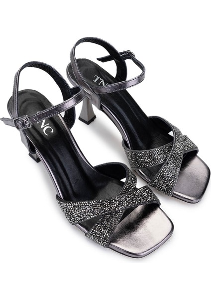 Kadın Hakiki Deri Metalik Topuklu Ayakkabı 1065 036 Bn Ayk Y25 Platın fiyatları