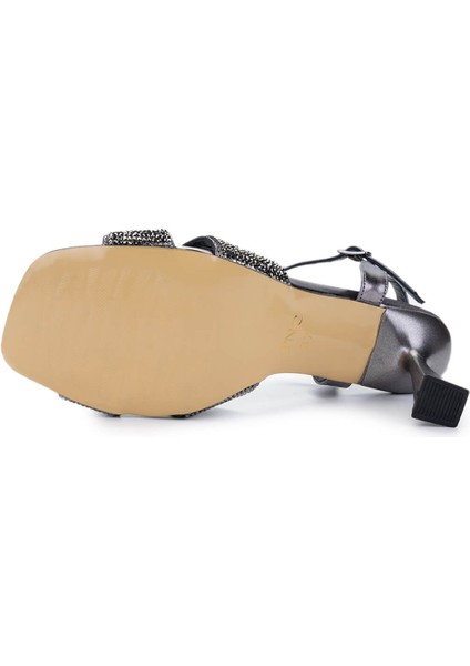 Kadın Hakiki Deri Metalik Topuklu Ayakkabı 1065 036 Bn Ayk Y25 Platın indirimleri