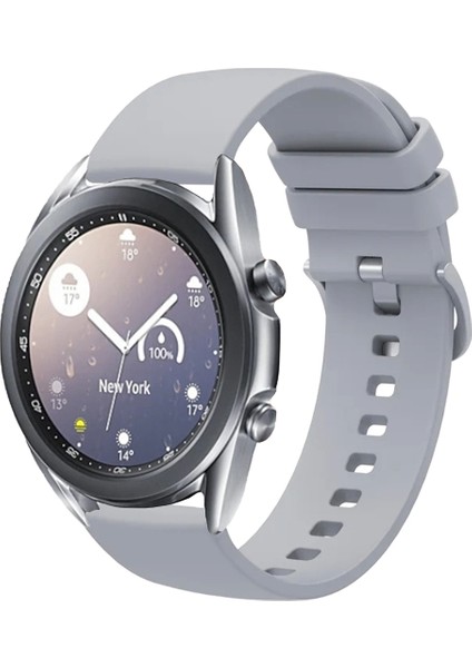 Samsung Galaxy Watch 3 41MM ile Uyumlu Kordon Jel Silikon Tokalı Kayış