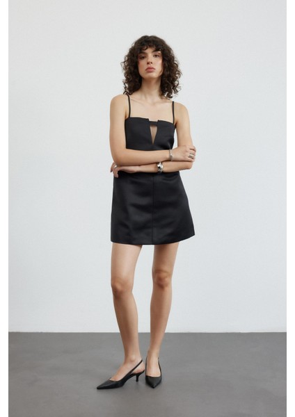 Siyah Cilt Çift Tokalı Kadın Topuklu Ayakkabı