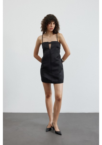 Siyah Cilt Çift Tokalı Kadın Topuklu Ayakkabı